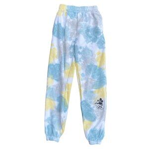 Disney Mickey Mouse Tie-Dye Jogger Sweatpants Embroidered Sustainable Lounge-S